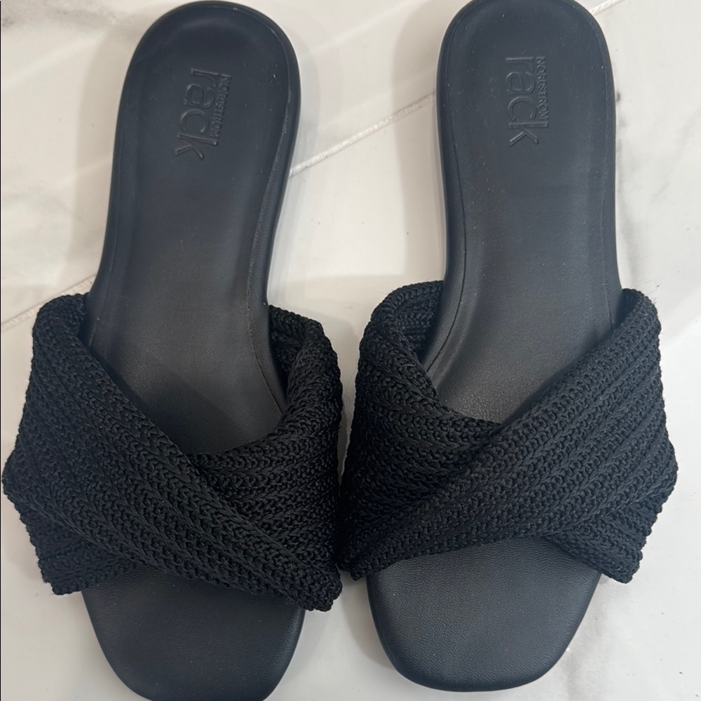 Nordstrom Women's Black Slide Sandals